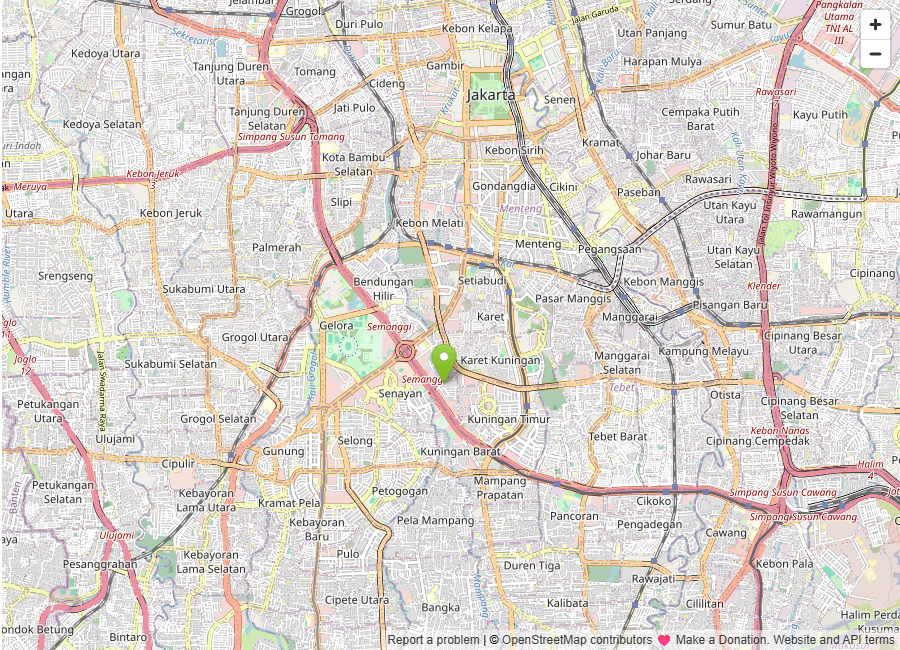 Map of the Leika Partnership office area in Jakarta